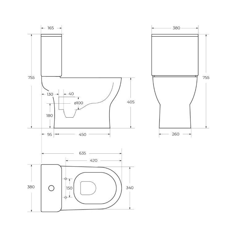 Компакт BelBagno STEAM BB130CPR/BB130SC безободковый с сиденьем soft close